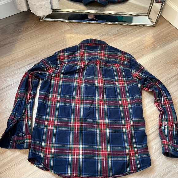 L.L. Bean Men’s Plaid Flannel Button Down Shirt Medium Slightly Fitted EUC - Picture 2 of 7